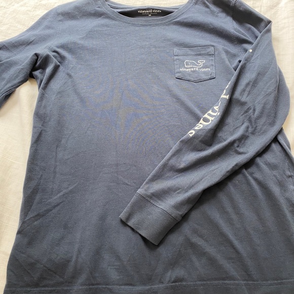Navy Vineyard Vines Long Sleeve T-Shirt - Picture 4 of 6